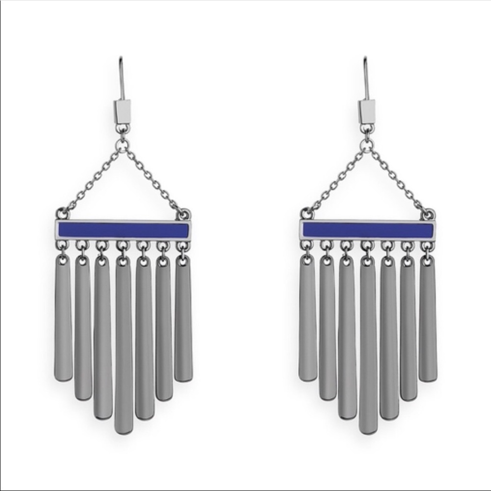 NWOT Jewelmint Metal Fan Fringe Earrings